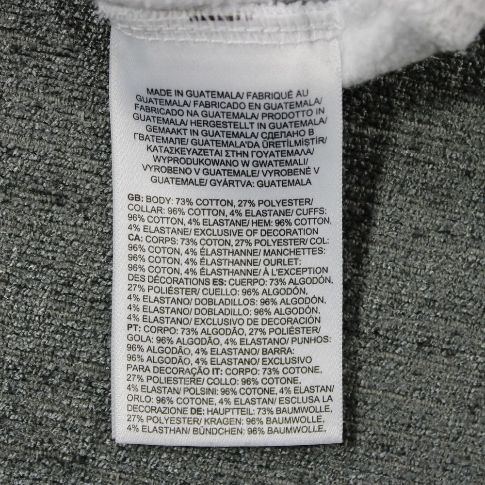 The North Face Mens Large White Multi Logo Graphic‎ Crewneck Sweatshirt Fleece